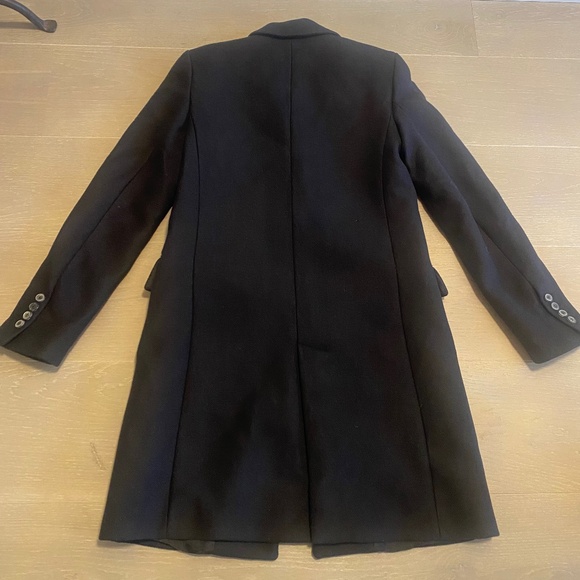 ZARA black wool single breasted coat in size S - Picture 2 of 5
